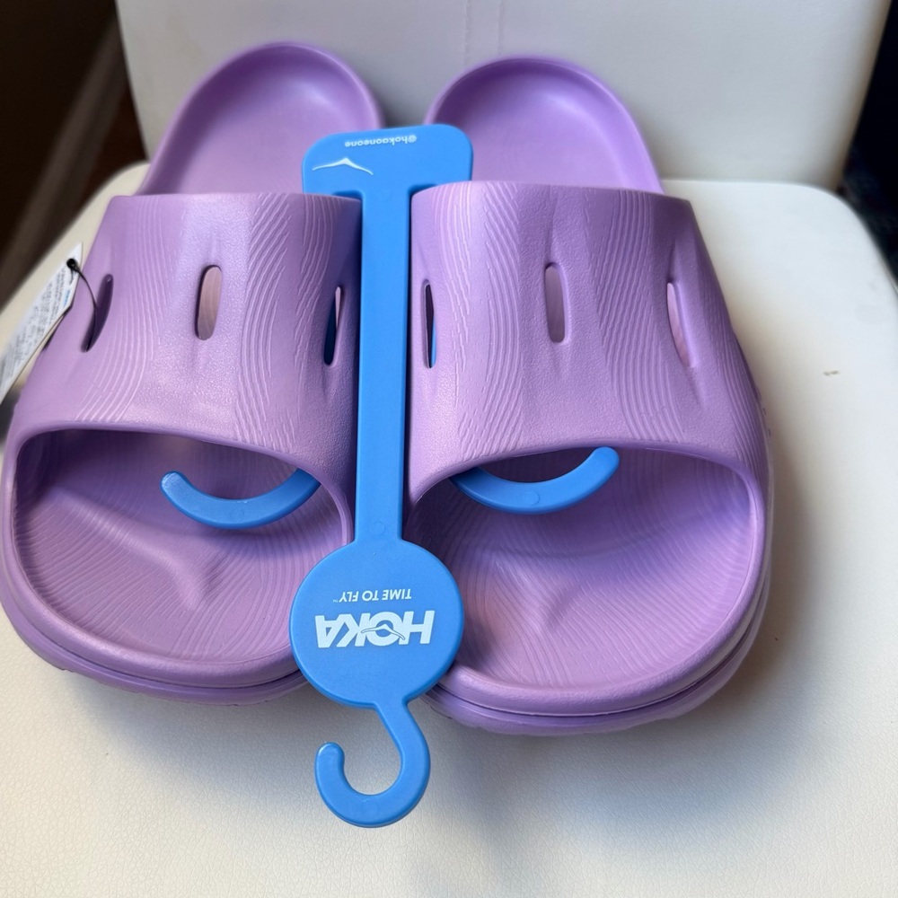 Hoka Ora Recovery Violet Bloom Unisex Slide Sandals W/14-M/12